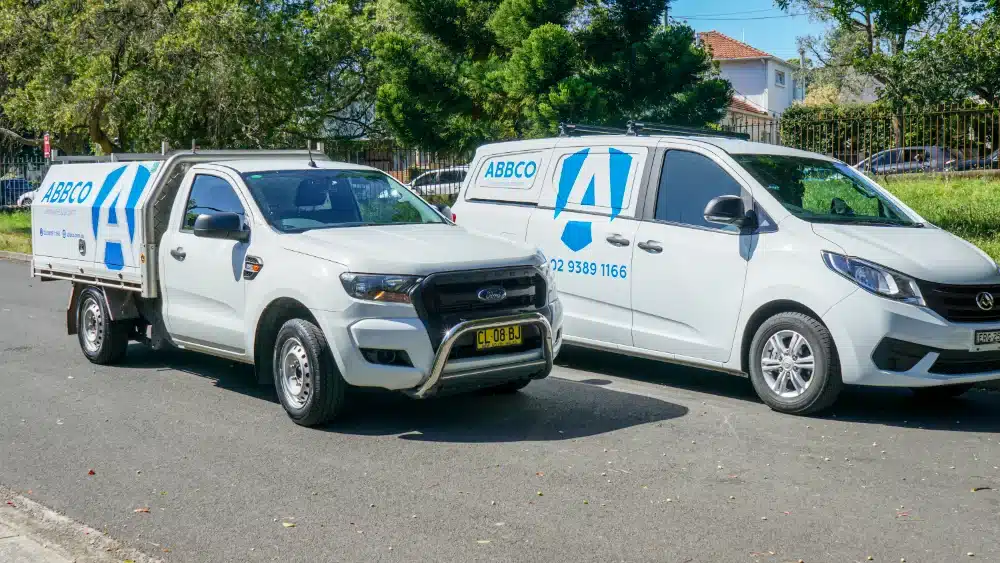 Cars with Abbco branding