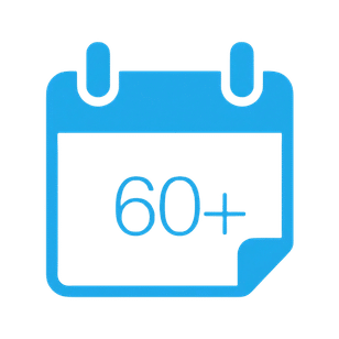 60+ years experience icon