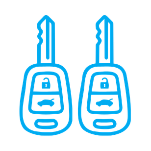 Two car keys icon